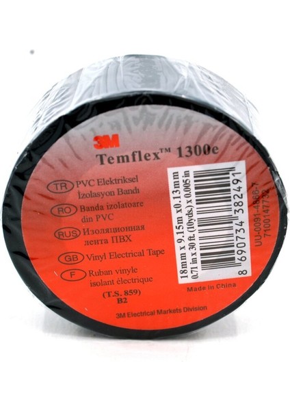 10 Adet 3m Temflex Pvc Siyah Izole Bant Elektrik Bandı Elektrik Bandı Siyah indirimleri