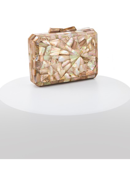 Illusıon LY0101A Sedef El Yapımı Açık Kahverengi Çanta