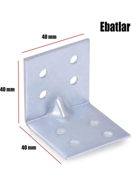 (10 Adet) Mobilya Dolap Köşe Bağlantı L Demir Gönye 40X40X40 mm fiyatları