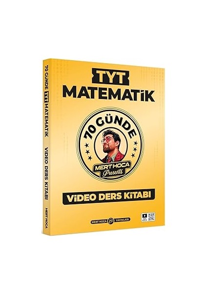 Mert Hoca 70 Günde Tyt Matematik Video Ders Kitabı Mert Hoca Yayınları + Yapışkanlı Not Kağıdı