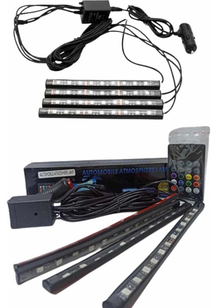 Resveq 12'li Şerit LED Işık Rgb Sese ve Müziğe Duyarlı Araç Içi Ayak Altı fırsatları