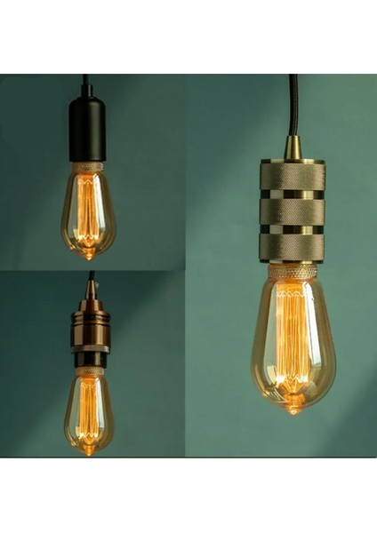 ST64 Dekoratif Retro Rustik Ampül E27 Standart Duy 220V Ev Cafe Aplik Abajur Tavan Ampülü Armut Bal modelleri