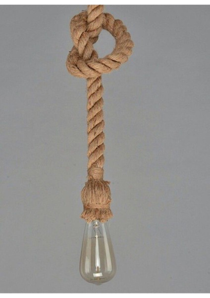 Dekoratif Halat Sarkıt Avize 1 Metre E27 ST64 Rustik 4 Watt Ampul Dahil E27 4 Watt Beyaz fiyatları