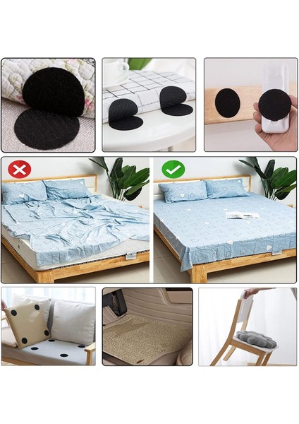 Halı Kilim Sabitleyici 20'li Paspas Örtü Minder Sabitleme Bandı Yapışkanlı Cırt Ped Mobilya Aksesuar