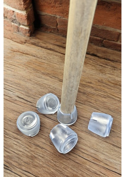 4 Ad 2,5 cm Şeffaf Silikon Masa Sandalye Pabuç Kaydırmaz Koltuk Zemin Koruyucu Çizdirmez Ayak Kılıfı modelleri