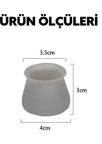 Masa Sandalye Ayak Koruyucu 24'lü Çizdirmez Ayak Kılıfı Ev Mobilyası Sabitleme Silikonu Aparat Gri 2 modelleri