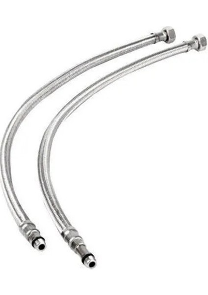Paslanmaz Çelik Örgülü Mutfak ve Lavabo Batarya Flexi - 70 cm 2 Adet 2 Yıl Metalik Tr Tehlikeli Deği