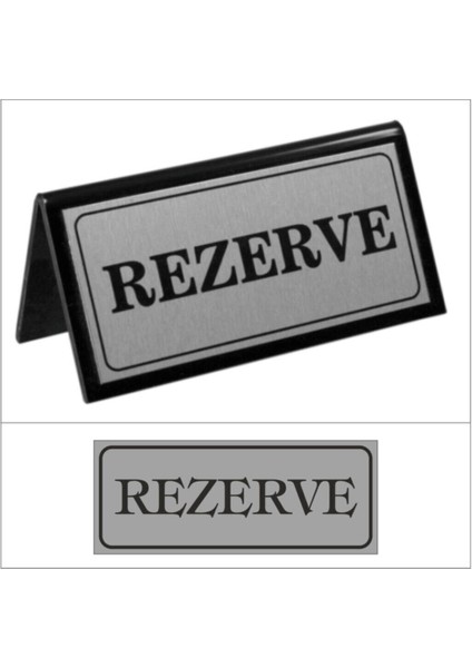 Pleksi Masa Rezerve Yazısı - Silver