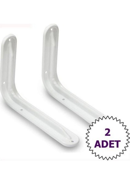 Raf Altı L Ayak Demiri 23 x 29 cm (2 Adet) - Dolap Içi Düzenleyiciler - 44928 Raf Altı Beyaz