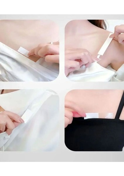 36 Adet Dekolte Bandı Çift Taraflı Şeffaf Renk Elbise Kıyafet Sabitleme Bandı Çift Taraflı Bant Şeff fiyatları