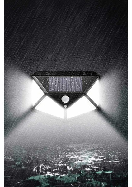 100 Ledli Güneş Enerjili Bahçe Lambası Solar Hareket Sensörlü Şarj DG1231 A+ A+++'tan D'ye fırsatları