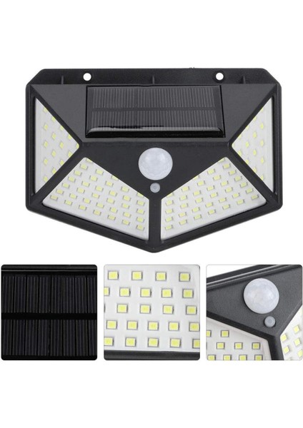 100 Ledli Güneş Enerjili Bahçe Lambası Solar Hareket Sensörlü Şarj DG1231 A+ A+++'tan D'ye indirimleri