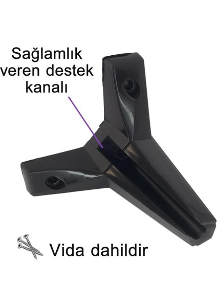 4 Adet Serdivan 12 cm Siyah Lüx Mobilya Kanepe Sehpa Ünite Koltuk Ayağı Baza Ayak Masa Ayakları Siya fırsatları