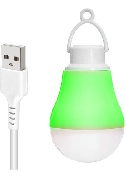 Tüm Usbli Cihazlara Uygun 5 Volt 5 Watt 1 Metre USB Kablolu Beyaz Ampul Karavan Bahçe Kamp Lambası T