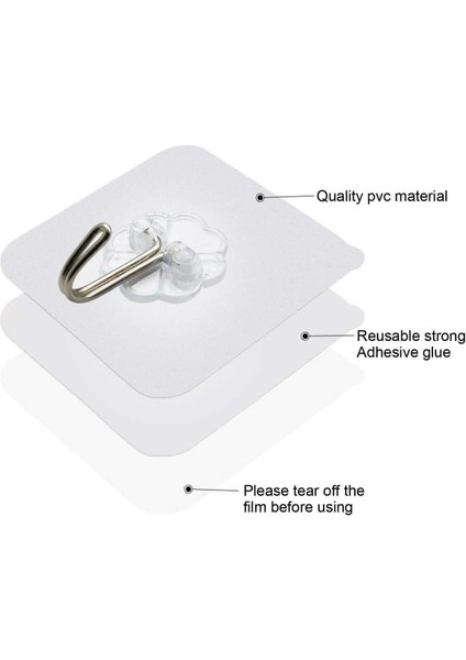 Askı Askılık 10 Adet Güçlü Şeffaf Duvar Askısı Askılığı Yapışkan Vantuz Kanca Mutfak Banyo Askısı Be fiyatları