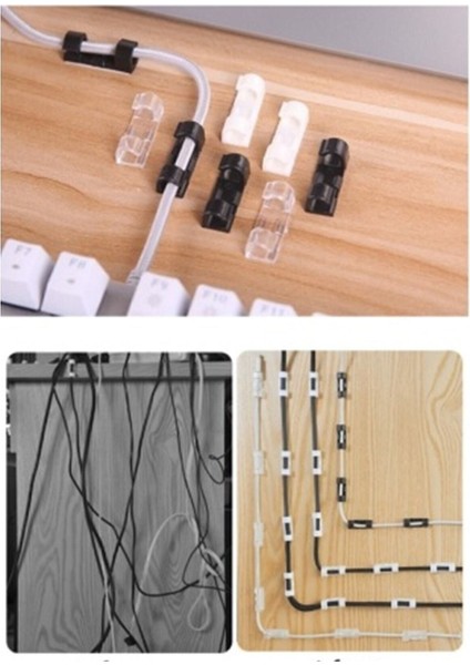 Kablo Sabitleyici Klipsler 60 Adet Kablo Düzenleyici Duvar Fayans Cam Kablo Tutucu Yapışkanlı Ürün modelleri