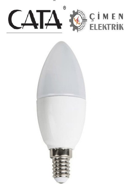 Ct 4083 8W Buji LED Ampül 6400K Beyaz Işık Tekli Beyaz Işık E14 LED Ampul 8 Watt Yok