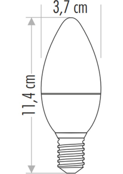 Ct 4083 8W Buji LED Ampül 6400K Beyaz Işık Tekli Beyaz Işık E14 LED Ampul 8 Watt Yok modelleri