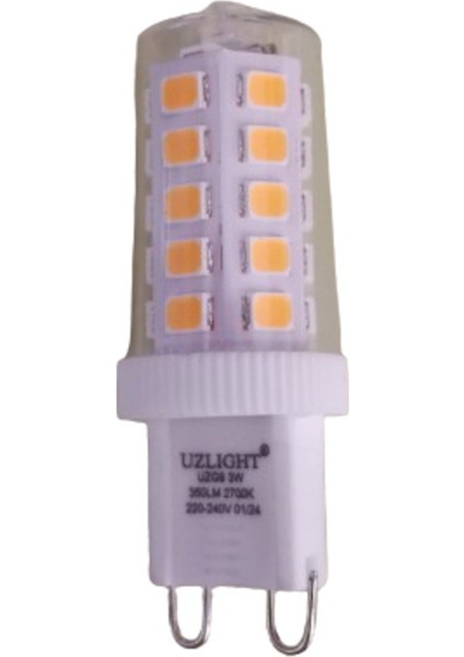 Uzled 3W G9 LED Kapsül Ampul 2700K Sarı Işık Tekli Sarı Işık G9 LED Ampul 3 Watt Yok A'dan G'ye F