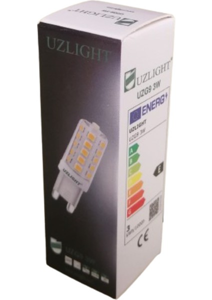 Uzled 3W G9 LED Kapsül Ampul 2700K Sarı Işık Tekli Sarı Işık G9 LED Ampul 3 Watt Yok A'dan G'ye F modelleri