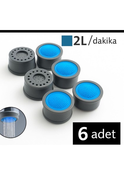 % 90 Su Tasarruflu 2 Lt Sprey Akışlı Perlatör 6 Adet 2 Yıl Mavi Suyunuzundan Tasarruf Eder Tr Yok Ür