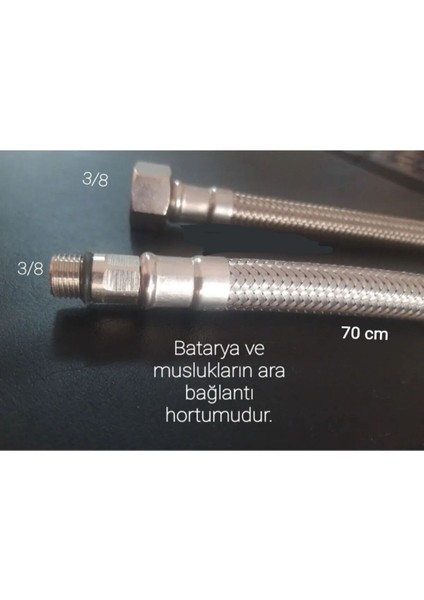 Çelik Flex Batarya Bağlantı Hortumu 3/8 70 cm 1 Adet 2 Yıl modelleri