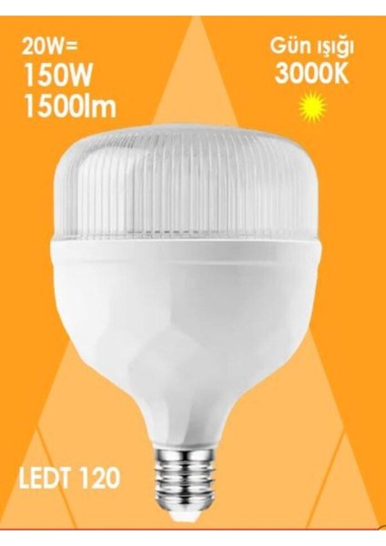 Osaka LED Ampul Kristal Ampul 20W Gün Işığı 3000 Kelvin Tekli Gün Işığı E27 LED Ampul 20 Watt Yok A' fiyatları