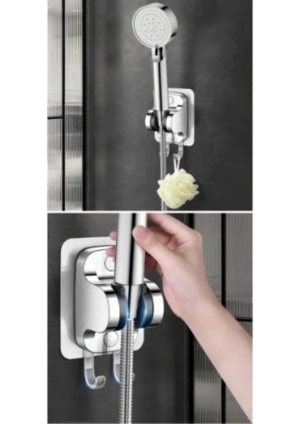 Duvara Monte Çok Amaçlı Banyo Askısı Gri Banyo Duş Rafı Yapışkanlı Montaj Türü Sayesinde Delik Açmad fiyatları