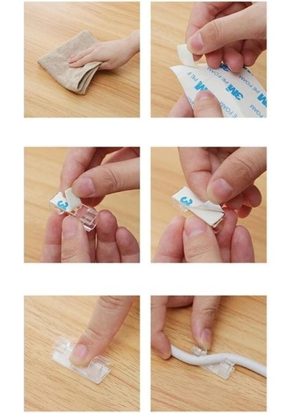 20 Adet Şeffaf Kablo Sabitleyici Düzenleyici Duvar Klipsi Yapışkanlı Kablo Organizer Tutucu Toplayıc modelleri