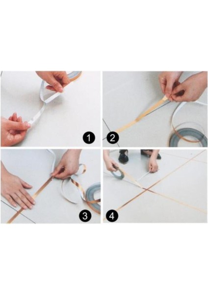 50 Metre 0.5 cm Gri Fayans Arası Derz Yapışkanlı Şerit Dekoratif Bant Karo Zemin ve Duvar Band Gri fırsatları