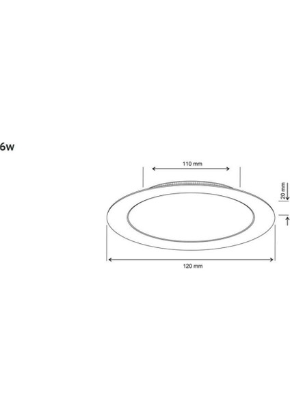 6W Ilık Beyaz Slim LED Panel Yuvarlak Alüminyum 2706-03 Spot Lamba LED 6 Watt modelleri