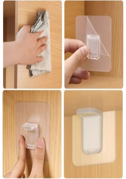 8'li Set Kendinden Yapışkanlı Dolap Duvar Kitaplık Ayakkabılık Raf Tutucu Sabitleyici Klips Askı Süp fiyatları