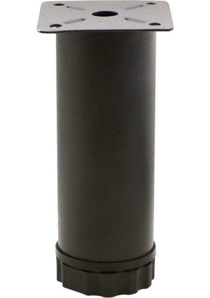 12 cm Metal Baza Ayağı Yükseklik Ayarlı Mobilya Ayağı Yatak Ayağı Koltuk Ayağı 4'lü Set Siyah 42 Çap