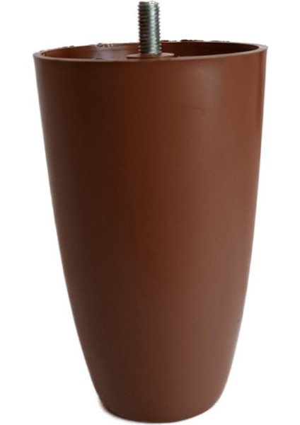 (Vida Ölçüsüne Dikkat) - 12 cm Armut Plastik Baza Ayağı Koltuk Kanepe Ayağı 2 Adet Ceviz 3/8 Vida Mo