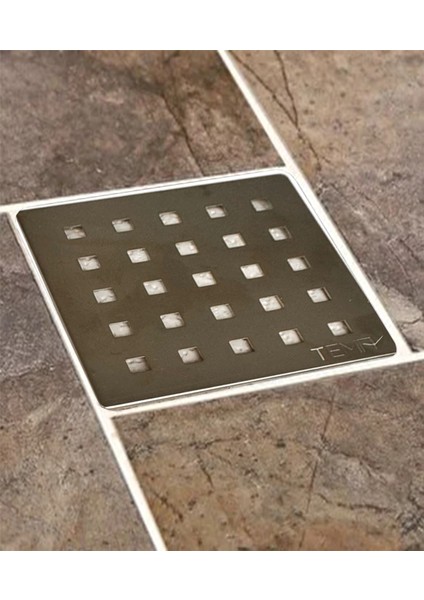 Tema Krom Yer Sifonu Yandan Çıkış 50 mm 10X10 cm - Yer Sifonu Gider Süzgeci Süzgeç, Banyo Süzgeci, fırsatları