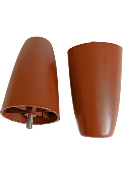 (Vida Ölçüsüne Dikkat) - 12 cm Armut Plastik Baza Ayağı Koltuk Kanepe Ayağı 2 Adet Ceviz 3/8 Vida Mo indirimleri