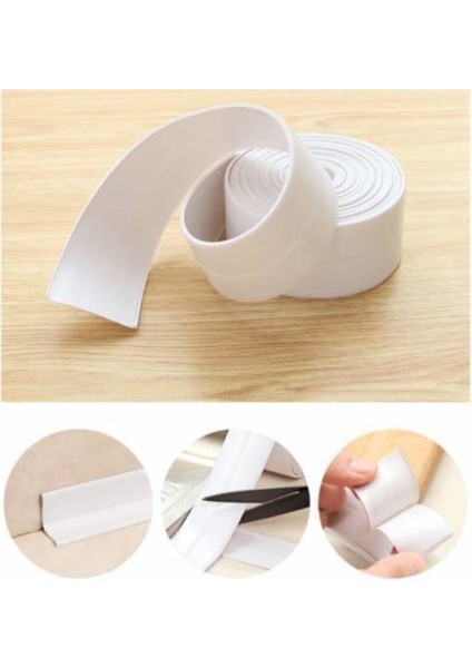 3.2 mt Su Sızdırmaz Kenar Bant Mutfak Banyo Duvar Küvet Lavabo Bandı Ev Iş Ofis Yapışkanlı Şerit Tam