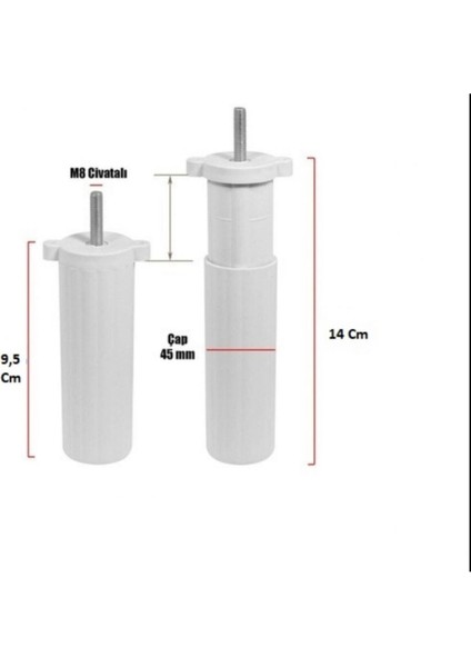Orta Ayak Kanepe Baza Çekyat Koltuk Chester 9,5-14 Arası Ayarlı 2 Adet Mobilya Bağlantı Elemanları B fiyatları