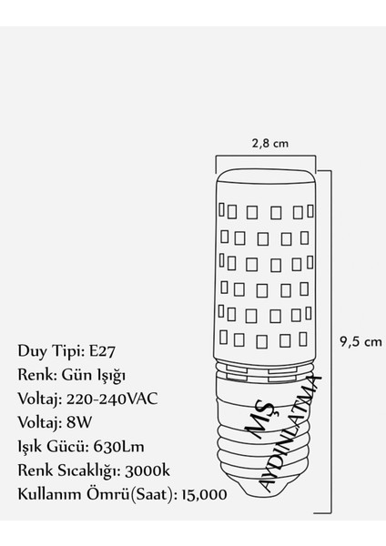 CLA29 E27 Duylu 9 Watt Gün Işığı Mısır LED Ampul Tekli Gün Işığı E27 LED Ampul 9 Watt Yok fiyatları