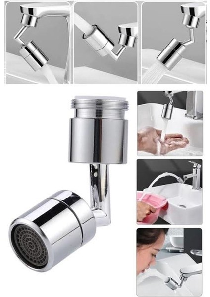 720 Derece Dönebilen 4 Filtreli Musluk Başlığı Evrensel Fonksiyonlu Tasarruflu Mutfak Lavabo Başlığı fiyatları