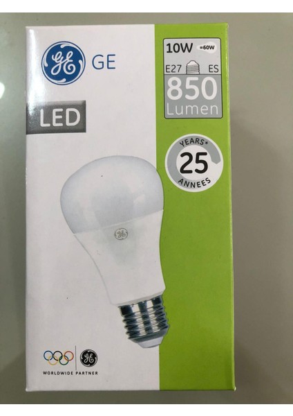 General Elc LED 10W=60W 850 Lümen 6500K Beyaz 25.000 Saat Tekli Beyaz Işık E27 LED Ampul 10 Watt Yok