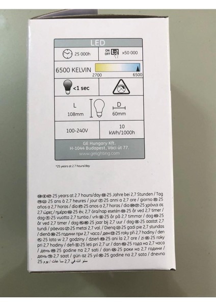General Elc LED 10W=60W 850 Lümen 6500K Beyaz 25.000 Saat Tekli Beyaz Işık E27 LED Ampul 10 Watt Yok fiyatları
