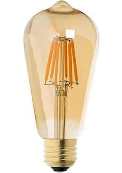 Rustik Ampül ERD31 Retro 4W LED Ampül Sarı Işık E27 Rustik Ampul 4 Watt Var Cn Beyaz