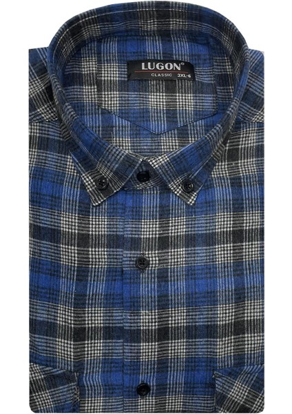 Kaşmir Büyük Beden Klasik Çift Cepli Erkek Gömlek - 7394 fiyatları