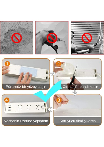 Duvara Tablo Albüm Obje Dekor Asmak Için Iz Bırakmaz Çift Taraflı Nano Bant 2 mt Güçlü Yapıştırıcı Ç fırsatları