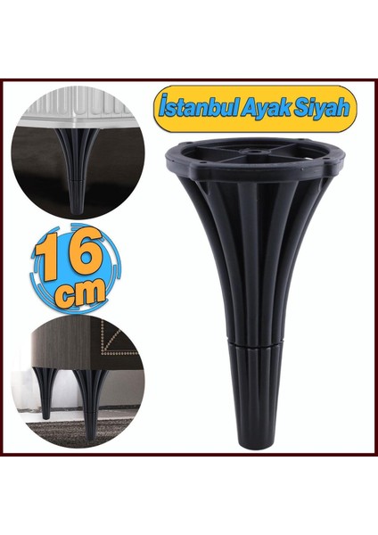 Konsol Mobilya Kanepe Koltuk Tv Ünitesi Baza Ayağı Orta Sehpası Ayak Ayakları 16 cm Siyah Siyah Tekl modelleri