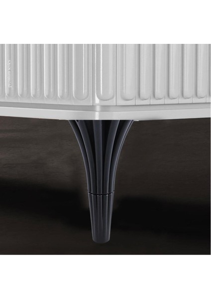 Konsol Mobilya Kanepe Koltuk Tv Ünitesi Baza Ayağı Orta Sehpası Ayak Ayakları 16 cm Siyah Siyah Tekl