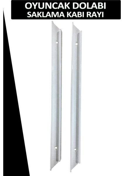 Oyuncak Dolabı Saklama Kabı Rayı Küçük Boy 19 cm Dolap Içi Düzenleyiciler Beyaz