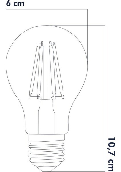 E27 220V 6W 4000K Filament LED Ampul Tekli Beyaz Işık E27 Filament Ampul 6 Watt Yok A'dan G'ye E 6e2 fiyatları