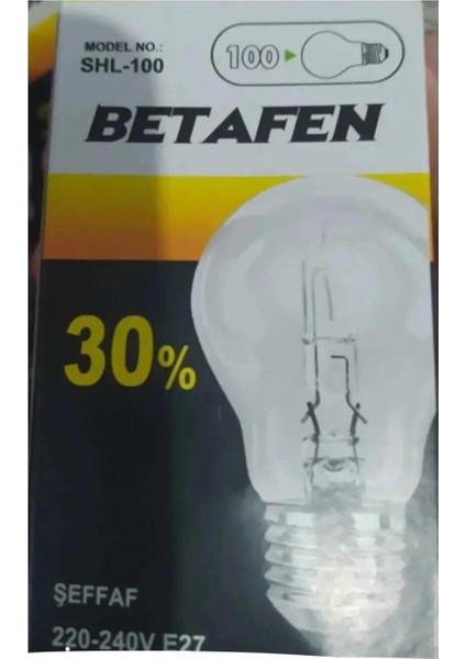 100WATT %30 Halojen Tasarruflu Ampul Sarı Işık 1 Adet Tekli Sarı Işık E27 Halogen Ampul 100 Watt Yok fiyatları